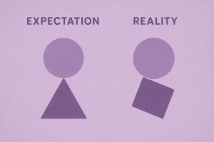 symbolising balance between expectation and reality.